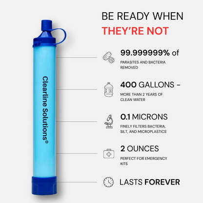 Clearline Emergency Water Filter Straw (400 gal)